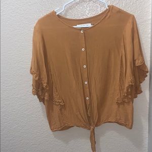 Ruffled knot blouse